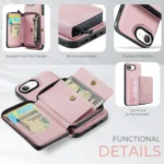 JEEHOOD J02 Magnetic Zipper Horizontal Flip Leather Phone Case, For iPhone 16e, For iPhone 16 Plus, For iPhone 16 - Image 4