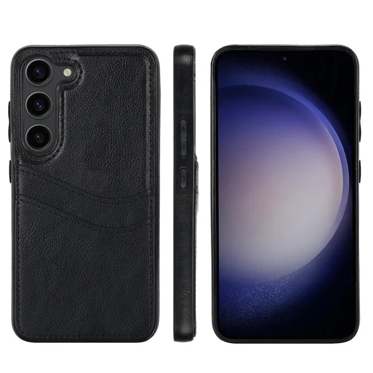 Litchi Leather Skin Card Slots Phone Case, For Samsung Galaxy S23+ 5G, For Samsung Galaxy S23 5G