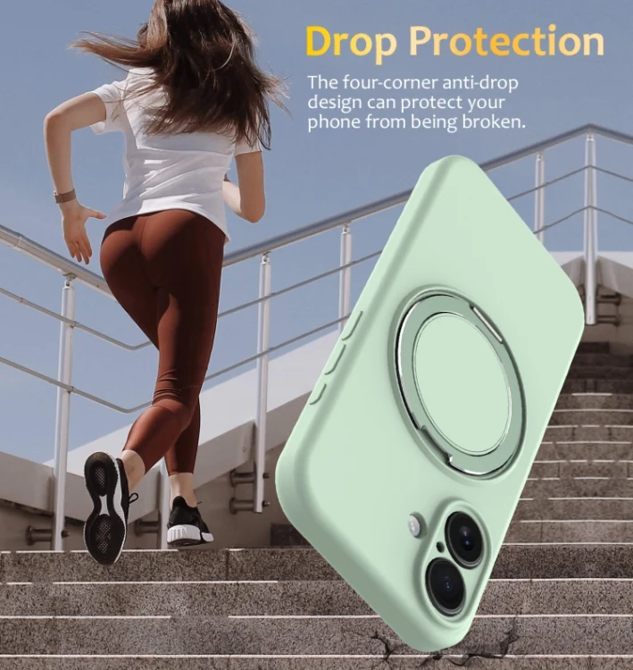 EDA007270104A_2.webp Liquid Silicone MagSafe Phone Case with Rotating Holder, For iPhone 16, For iPhone 15 Pro Max, For iPhone 15 Pro, For iPhone 15 Plus - Image 3