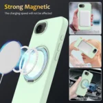 Liquid Silicone MagSafe Phone Case with Rotating Holder, For iPhone 16e, For iPhone 16 Pro Max, For iPhone 16 Pro, For iPhone 16 Plus - Image 4