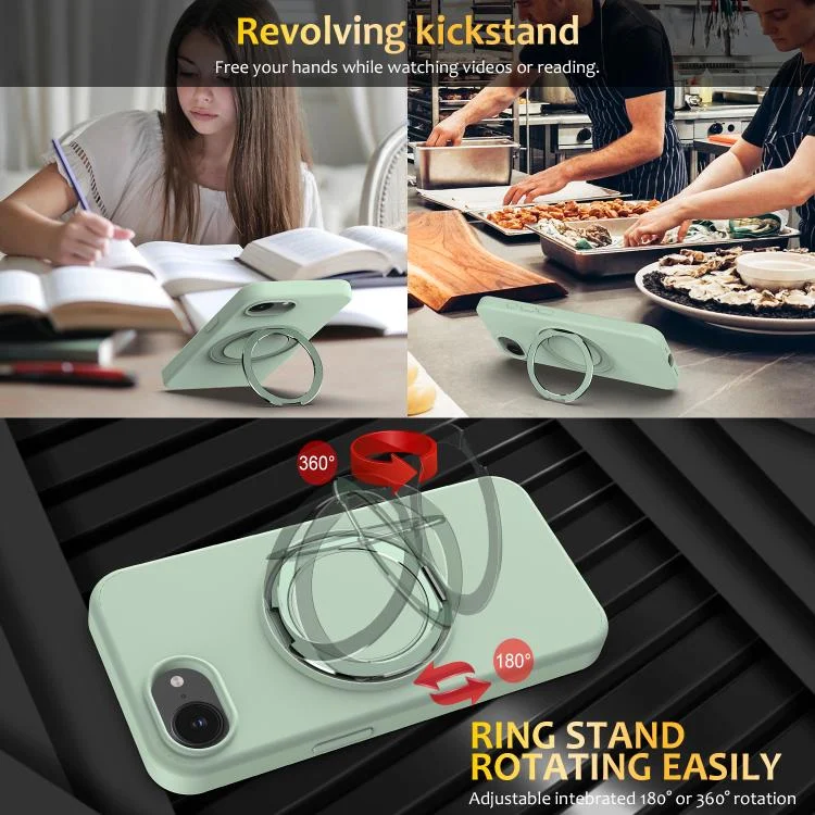 EDA007270116A_5.webp Liquid Silicone MagSafe Phone Case with Rotating Holder, For iPhone 16e, For iPhone 16 Pro Max, For iPhone 16 Pro, For iPhone 16 Plus - Image 6
