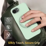 Liquid Silicone MagSafe Phone Case with Rotating Holder, For iPhone 16e, For iPhone 16 Pro Max, For iPhone 16 Pro, For iPhone 16 Plus - Image 7