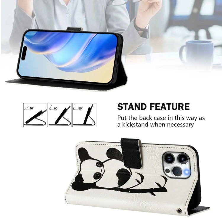 EDA007272809A_2.webp Art Colored Drawing Pattern Leather Phone Case, For iPhone 13 Pro - Image 3