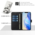 Art Colored Drawing Pattern Leather Phone Case, For iPhone 14 Plus - Image 4