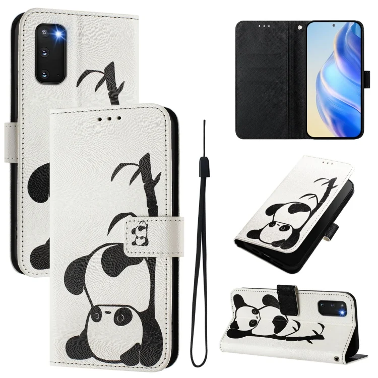 Art Colored Drawing Pattern Leather Phone Case, For Samsung Galaxy S20