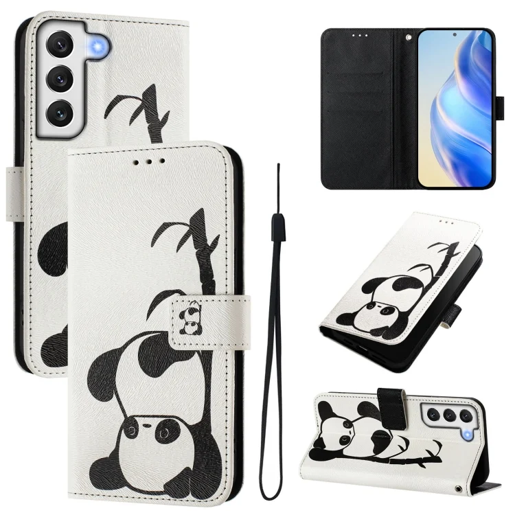 Art Colored Drawing Pattern Leather Phone Case, For Samsung Galaxy S22 5G