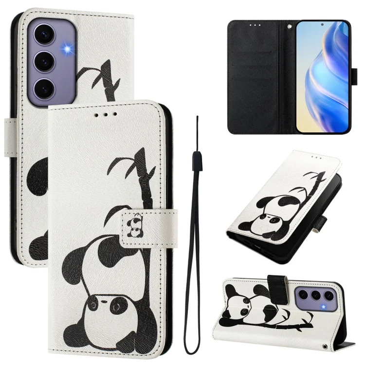Art Colored Drawing Pattern Leather Phone Case, For Samsung Galaxy S24 5G