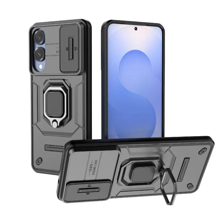 Sliding Camshield TPU + PC Shockproof Phone Case with Holder, For Samsung Galaxy S25 Edge 5G, For Samsung Galaxy S25 5G, For Samsung Galaxy S25+ 5G, For Samsung Galaxy S25 Ultra 5G