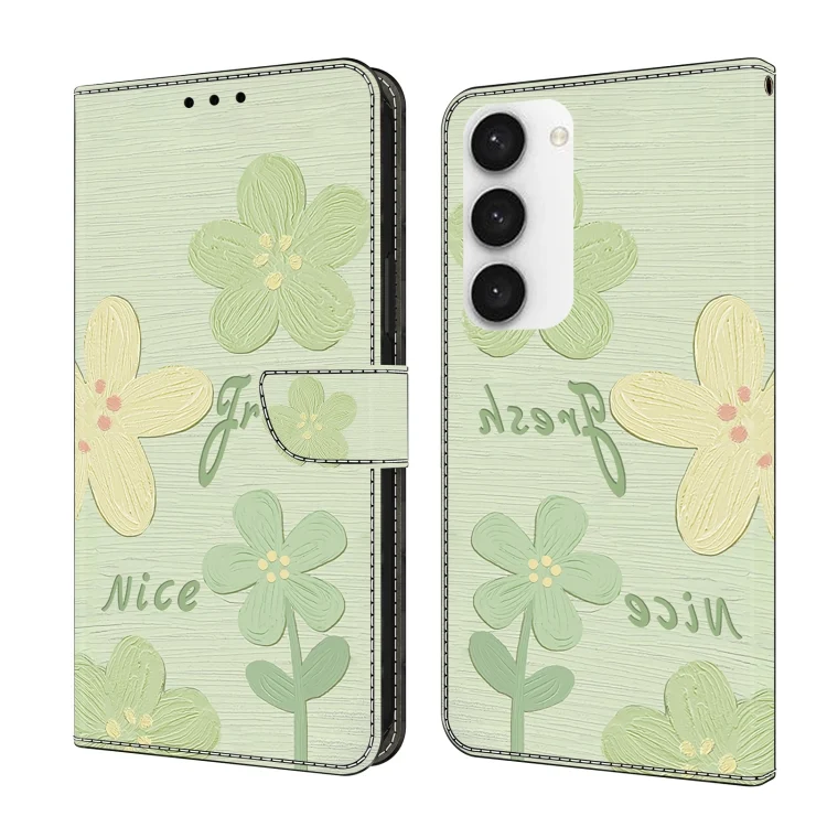 Fresh Painted Leather Phone Case, For Samsung Galaxy S23 5G