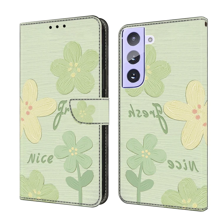 Fresh Painted Leather Phone Case, For Samsung Galaxy S22+ 5G