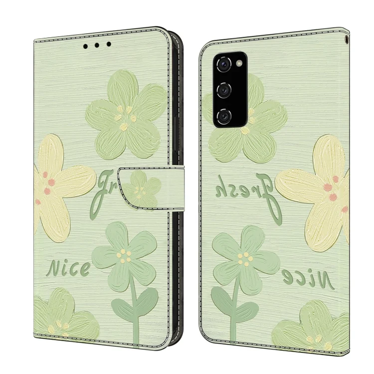 Fresh Painted Leather Phone Case, For Samsung Galaxy S20 FE
