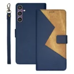 idewei Two-color Splicing Leather Phone Case, For Samsung Galaxy S24 FE 5G