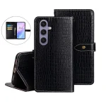 idewei Crocodile Texture Leather Phone Case, For Samsung Galaxy S25 5G, For Samsung Galaxy S25+ 5G, For Samsung Galaxy S25 Ultra 5G, For Samsung Galaxy S24 FE 5G