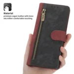 POLA Dual-color Zipper Wallet RFID Leather Phone Case, For Samsung Galaxy S22 Ultra 5G - Image 2