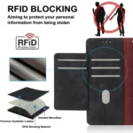 POLA Dual-color Zipper Wallet RFID Leather Phone Case, For Samsung Galaxy S22 Ultra 5G - Image 7
