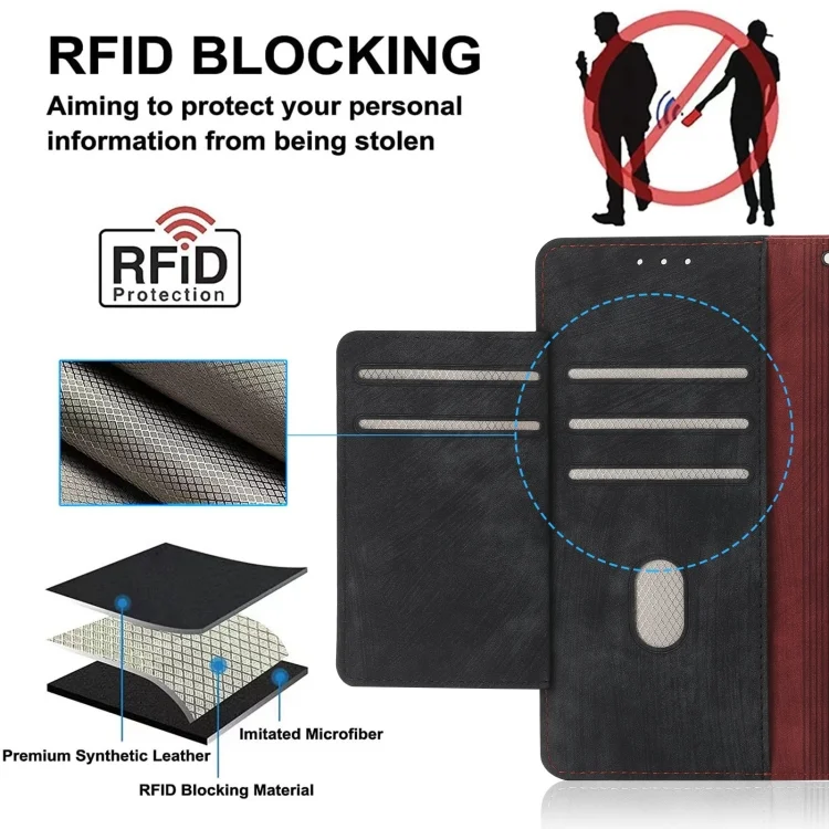 EDA007295401A_6.webp POLA Dual-color Zipper Wallet RFID Leather Phone Case, For Samsung Galaxy S22 Ultra 5G - Image 7