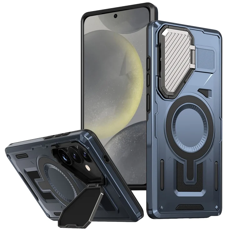 Shield Frame Holder MagSafe Phone Case, For Samsung Galaxy S24 FE 5G, For Samsung Galaxy S24 Ultra 5G