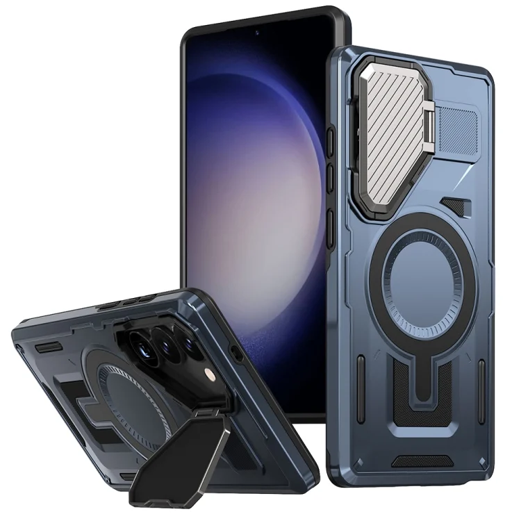Shield Frame Holder MagSafe Phone Case, For Samsung Galaxy S23+ 5G, For Samsung Galaxy S23 5G