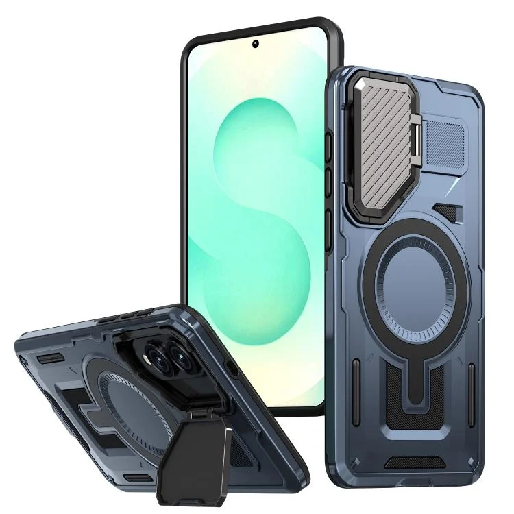 Shield Frame Holder MagSafe Phone Case, For Samsung Galaxy S25 Edge 5G, For Samsung Galaxy S25 5G