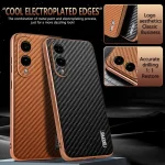 AZNS Electroplated Edge Carbon Fiber Texture Phone Case, For Samsung Galaxy S25 Edge 5G, For Samsung Galaxy S25 5G, For Samsung Galaxy S25+ 5G, For Samsung Galaxy S25 Ultra 5G... - Image 3