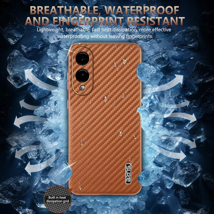EDA007313106A_5.webp AZNS Electroplated Edge Carbon Fiber Texture Phone Case, For Samsung Galaxy S25 Edge 5G, For Samsung Galaxy S25 5G, For Samsung Galaxy S25+ 5G, For Samsung Galaxy S25 Ultra 5G... - Image 6
