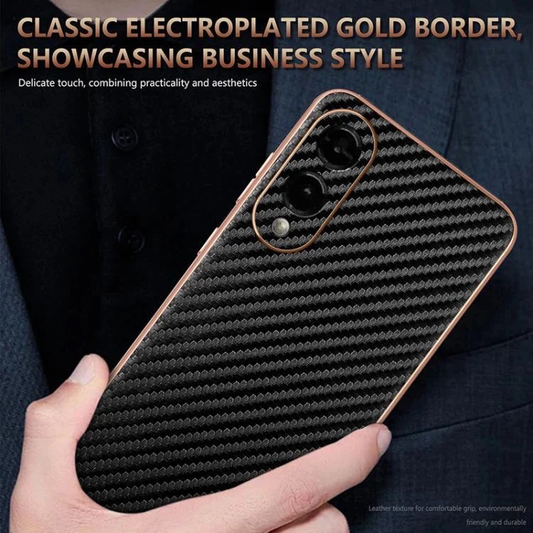 EDA007313106A_6.webp AZNS Electroplated Edge Carbon Fiber Texture Phone Case, For Samsung Galaxy S25 Edge 5G, For Samsung Galaxy S25 5G, For Samsung Galaxy S25+ 5G, For Samsung Galaxy S25 Ultra 5G... - Image 7