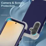 3 in 1 Silicone Hybrid PC Shockproof Phone Case, For Samsung Galaxy S24 FE 5G - Image 6