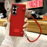 Comfortable Short Plush Full Coverage Phone Case with Wrist Strap, For Samsung Galaxy Z Fold5 5G, For Samsung Galaxy Z Flip5, For Samsung Galaxy Z Fold4 5G - Image 2