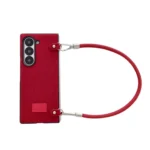 Comfortable Short Plush Full Coverage Phone Case with Wrist Strap, For Samsung Galaxy Z Fold3 5G