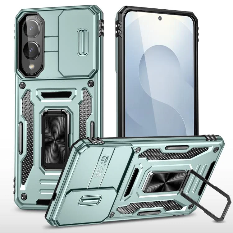 Armor PC Hybrid TPU Camera Shield Phone Case, For Samsung Galaxy S25 Edge 5G, For Samsung Galaxy S25 5G