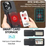 LC.IMEEKE L3 Series Detachable RFID Card Bag Magsafe Phone Case, For iPhone 16 Pro Max, For iPhone 16 Pro, For iPhone 16 Plus, For iPhone 16 - Image 4
