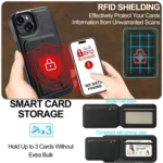LC.IMEEKE L3 Series Detachable RFID Card Bag Magsafe Phone Case, For iPhone 13 mini, For iPhone XS / X, For iPhone XR, For iPhone XS Max - Image 4