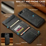 LC.IMEEKE L5 Series Detachable RFID Card Bag Magsafe Phone Case, For iPhone SE 2022 / 2020, For iPhone 13 mini, For iPhone XS / X, For iPhone XR - Image 4