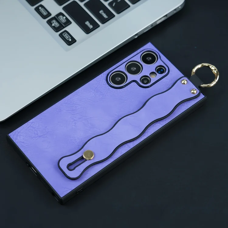 Wavy Wristband Bracket TPU Phone Case, For Samsung Galaxy S22 Ultra 5G, For Samsung Galaxy S22+ 5G