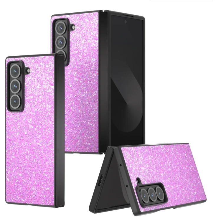 EDA007448501A.webp Black Frame Colorful Glitter Phone Case, For Samsung Galaxy Z Fold Special - Image 1