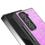 Black Frame Colorful Glitter Phone Case, For Samsung Galaxy Z Fold Special - Image 3