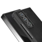 Black Edge Two-color Calf Texture PU Phone Case, For Samsung Galaxy Z Fold Special - Image 3