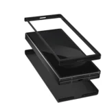 Black Edge Two-color Calf Texture PU Phone Case, For Samsung Galaxy Z Fold Special - Image 4