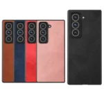 Black Edge Two-color Calf Texture PU Phone Case, For Samsung Galaxy Z Fold Special - Image 5