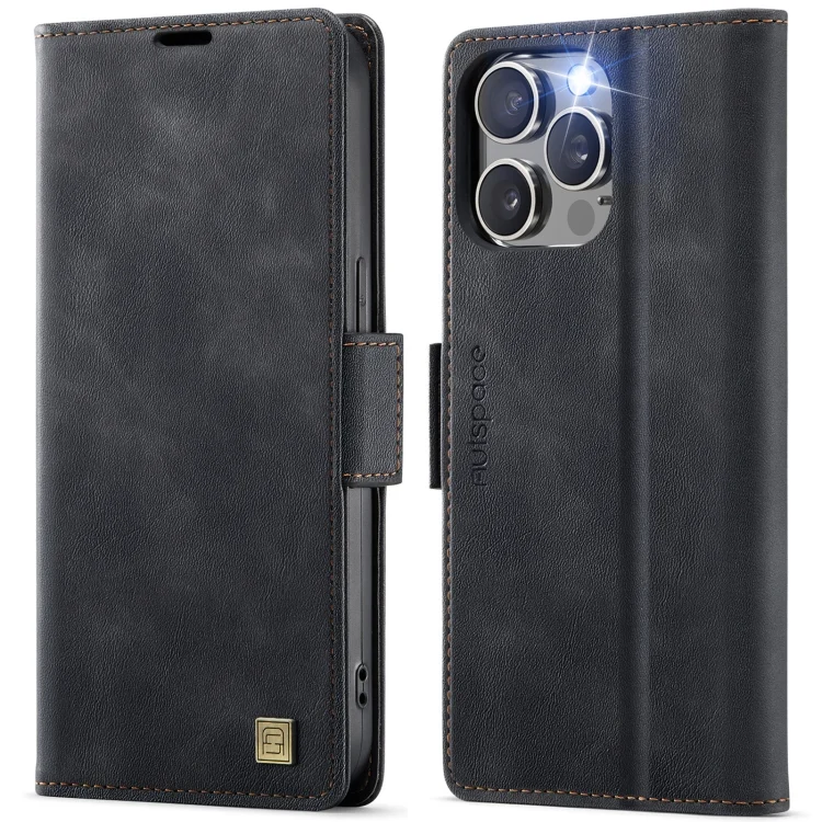 AutSpace A11 Side Buckle MagSafe Magnetic RFID Phone Leather Case, For iPhone 15 Pro Max, For iPhone 15 Pro, For iPhone 15 Plus, For iPhone 15, For iPhone 14 Plus