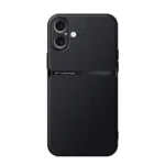 Litchi Leather Magnetic Full Coverage Shockproof Phone Case, For iPhone 16 Plus, For iPhone 16, For iPhone 15 Pro Max
