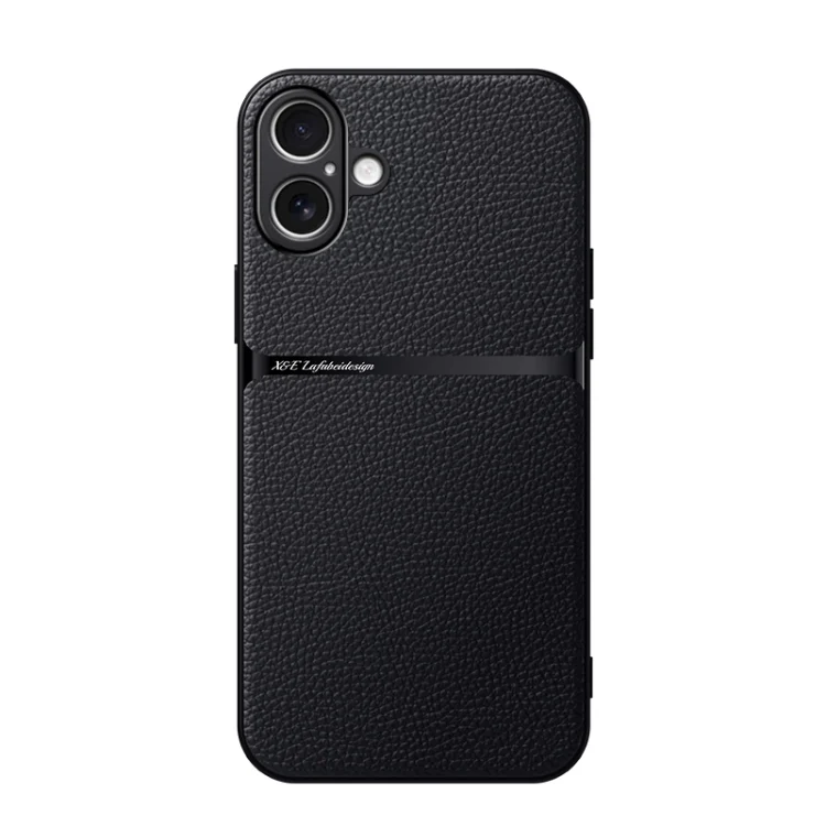 Litchi Leather Magnetic Full Coverage Shockproof Phone Case, For iPhone 16 Plus, For iPhone 16, For iPhone 15 Pro Max