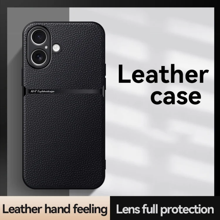 EDA007488903A_1.webp Litchi Leather Magnetic Full Coverage Shockproof Phone Case, For iPhone 16 Plus, For iPhone 16, For iPhone 15 Pro Max - Image 2
