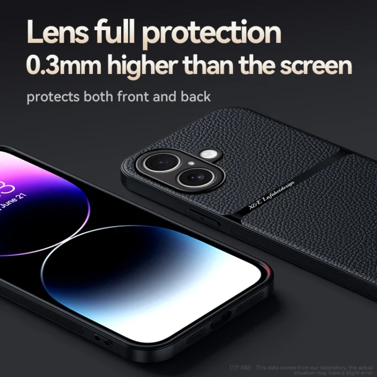 EDA007488903A_5.webp Litchi Leather Magnetic Full Coverage Shockproof Phone Case, For iPhone 16 Plus, For iPhone 16, For iPhone 15 Pro Max - Image 6