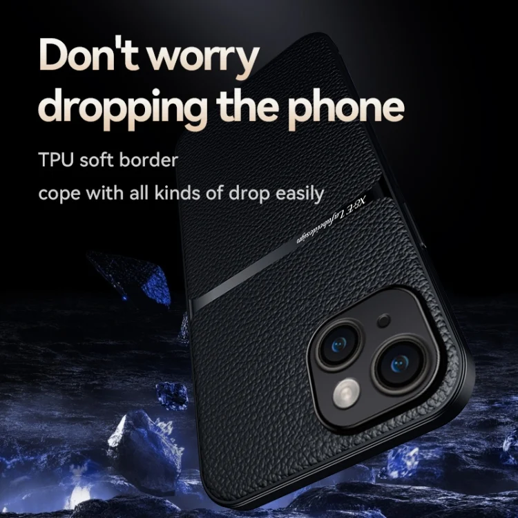 EDA007488909A_3.webp Litchi Leather Magnetic Full Coverage Shockproof Phone Case, For iPhone 14 Plus, For iPhone 14, For iPhone 14 Pro - Image 4