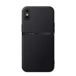 Litchi Leather Magnetic Full Coverage Shockproof Phone Case, For iPhone XS Max