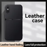 Litchi Leather Magnetic Full Coverage Shockproof Phone Case, For iPhone XS Max - Image 2
