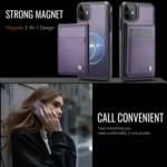 JEEHOOD J06 British Style RFID MagSafe Card Bag PU Phone Case, For iPhone 11, For iPhone 11 Pro, For iPhone X / XS, For iPhone XS Max - Image 7
