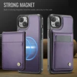 JEEHOOD J06 British Style RFID MagSafe Card Bag PU Phone Case, For iPhone 13, For iPhone 12 / 12 Pro, For iPhone 12 Pro Max, For iPhone 11 Pro Max - Image 2