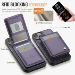 JEEHOOD J06 British Style RFID MagSafe Card Bag PU Phone Case, For iPhone 13, For iPhone 12 / 12 Pro, For iPhone 12 Pro Max, For iPhone 11 Pro Max - Image 3